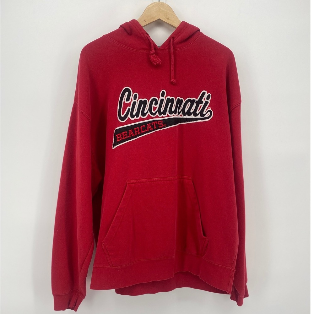 J. America Cincinnati Bearcats Hoodie Mens XL Red Excellent NCAA Pullover